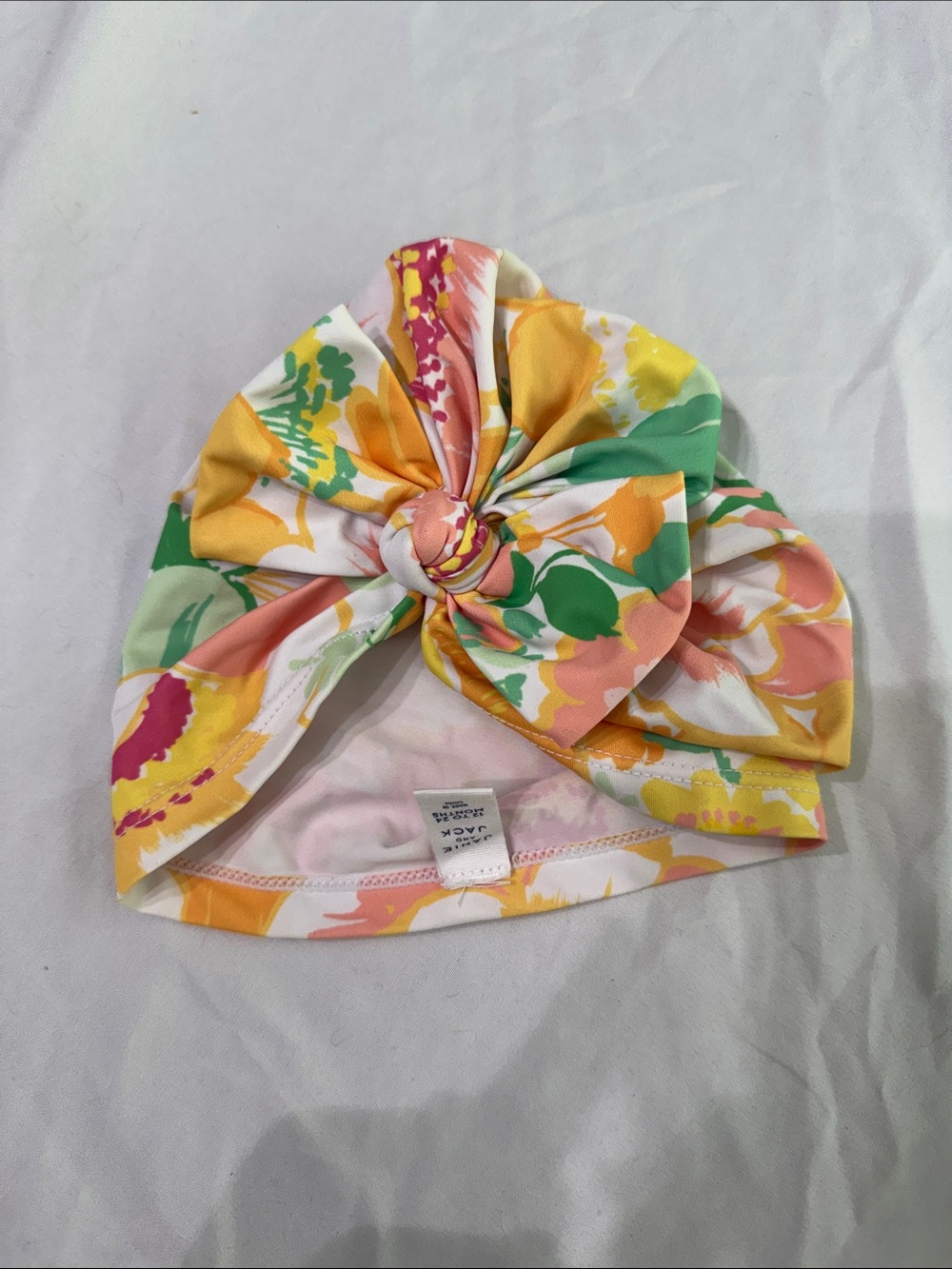 Janie and Jack Floral Knot Swim Turban - Pink, Yellow, Green, White